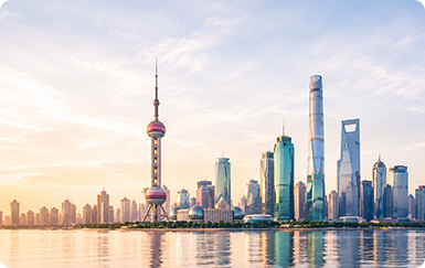 Asian market skyline