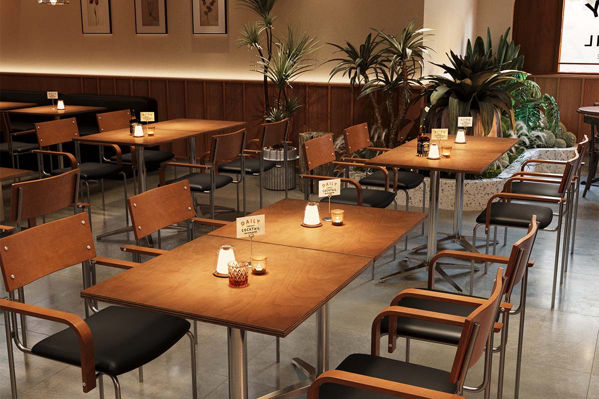 Modern Restaurant Table Leg Applications